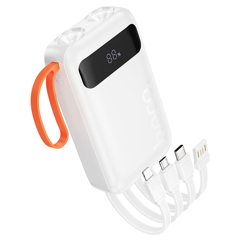 Hoco Power Bank J151 Fast Charge 10000mAh PD Type-C 20W and USB-A and Dual Light (4 charging cables)